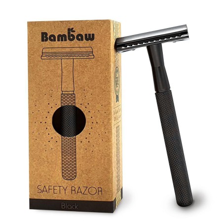 Rasoir en métal noir et bambou écologique Bambaw | Lucie in the R
