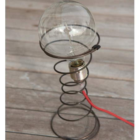 Lampe upcyclée ressort de matelas