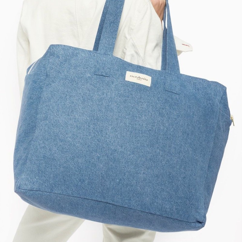 Elzévir – Grand sac week-end 48h en coton recyclé – Rive Droite